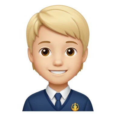 Little nice boy straight a student sticker