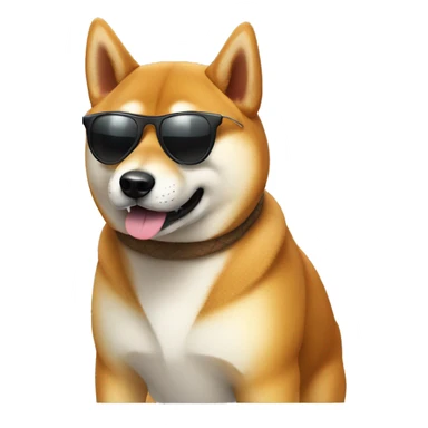 Shiba Inu wearing sunglasses sticker