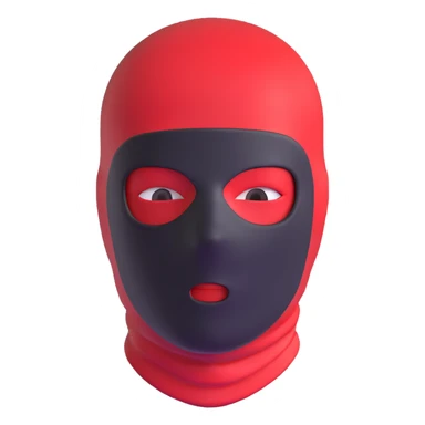 red and black ski mask sticker