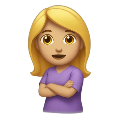 mujer de pie llorando sticker