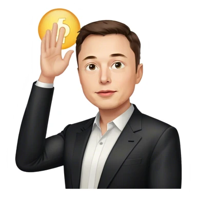 elon musk saluting sticker