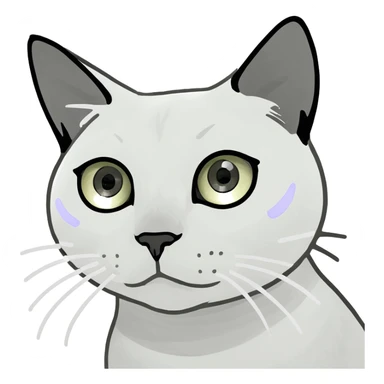 cat with star eyes sticker