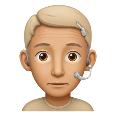 Tapi pakai alat bantu dengar dua duanya warna beinge lengkap sticker