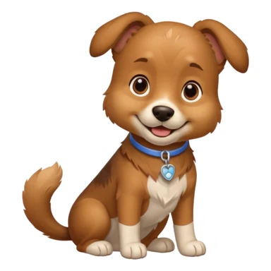 A dog patient with one paw in a cast, smiling bravely despite discomfort.
 sticker
