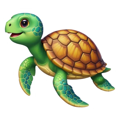 a rainbow turtle wearing a bikini sticker