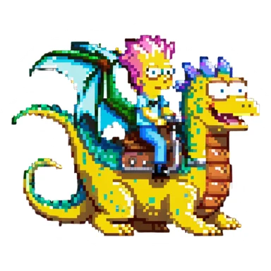 Spongebob on a dragon sticker