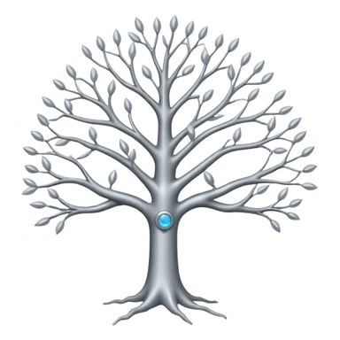 tree with eeg electrodes for branches sticker