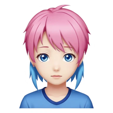 Ai Hoshino anime character with pink hair and blue eyes from Oshi no Ko sticker