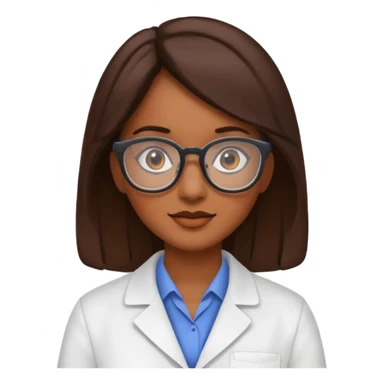 a woman scientist wearing glasses sticker