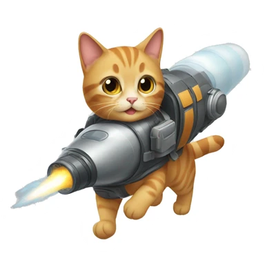 Cat with a jet pack sticker