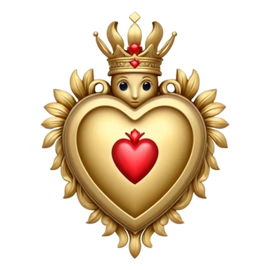 Gold sacred heart sticker