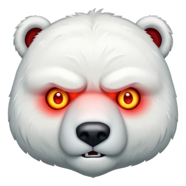 Eisbäre mit grimmigen bösen Blick und leuchtenden roten Augen sticker