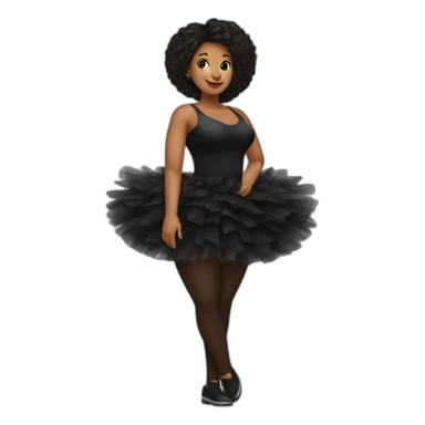 full-body-curvy-балерина-black-tutu 8d views sticker