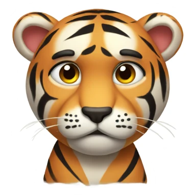Sad tiger sticker