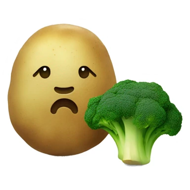 potato & broccoli  sticker