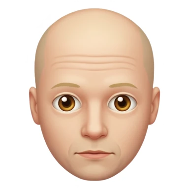 bald (255,255,255) skinned man sticker
