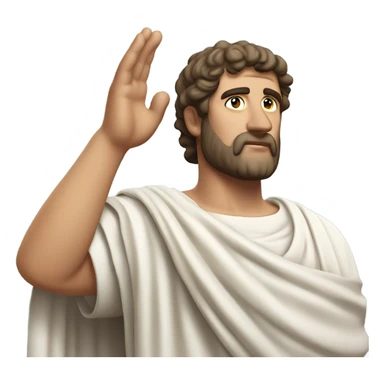 Roman in toga saluting  sticker