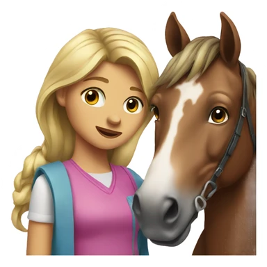 Horse and girl sticker