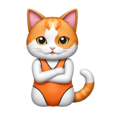 cat in a sushi one piece swimsuit sticker