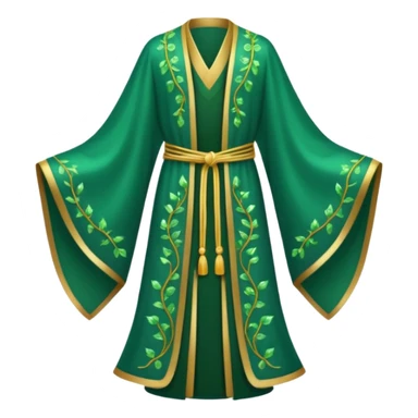empty crystal magical robes with vines sticker