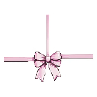 parchment tied with a pastel pink bow sticker
