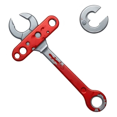 wrench sliver with blood stains  sticker