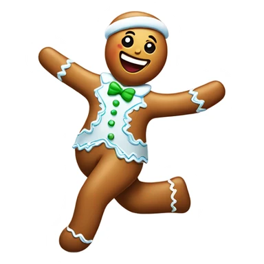 Twerking gingerbread man sticker