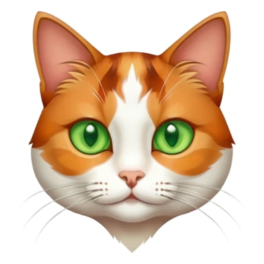 realistic portrait of green-eyed cat sticker
