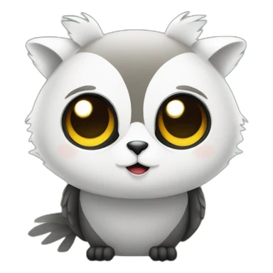 Chat sur panda sur hibou sticker