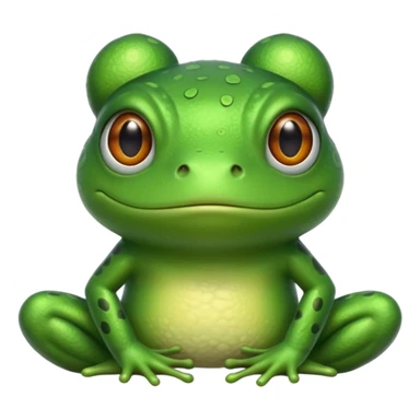 frog less shiny sticker