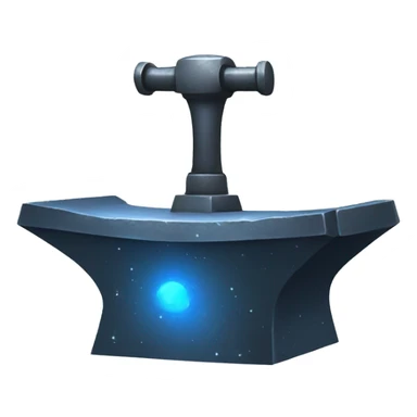 blacksmith's anvil from deep Space made from blue star sticker