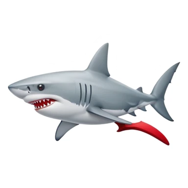 A Shark with red nike jordan sticker