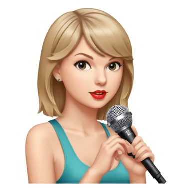 taylor swift with microfon  sticker