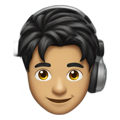 shah rukh khan with headphones sticker