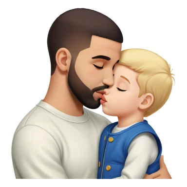 Drake kissing a child sticker