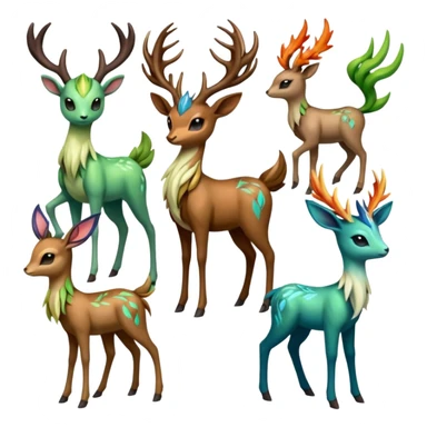 Meloetta-Xerneas-Sawsbuck-Virizion-Pokémon-Fakémon-creature sticker