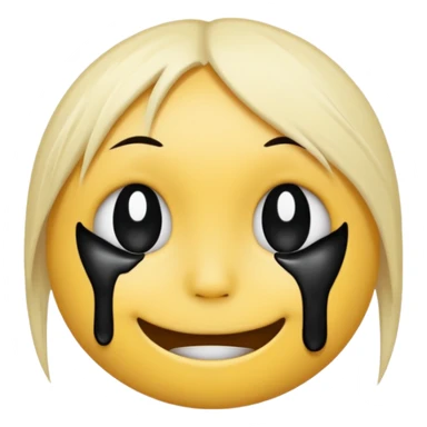 Emo emoji smiley face sticker