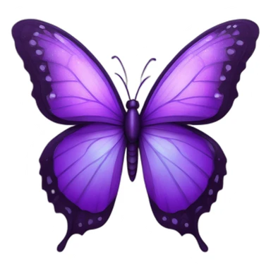 Una mariposa violeta con enormes pestañas y brillos en sus alas sticker