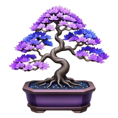  Rustic shiny crystal black-purple fiber optic lights  maple cobalt tiny bonsai  sticker