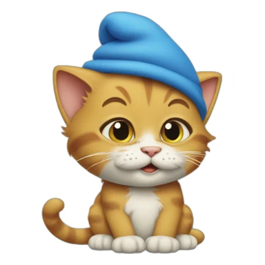 Cat smurfs sticker