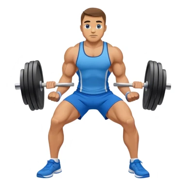 buff man with blue shorts weighted lunges sticker