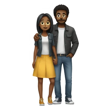 boyfriend tall and girlfriend short holding hands  sticker