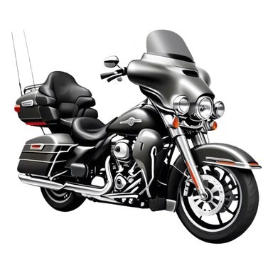 Harley davidson ultra limited cvo мотоцикл без водителя двигается монохромный рисунок sticker