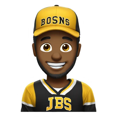 Give me a smiling Jesus wearing a Boston Bruins hat sticker