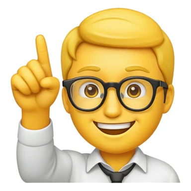 Nerd emoji pointing at you sticker