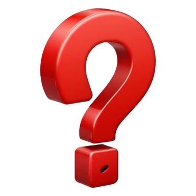 question mark, red sticker