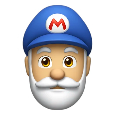 Super Mario nerd with beard and hat sticker