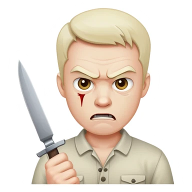 angerfist with kife sticker