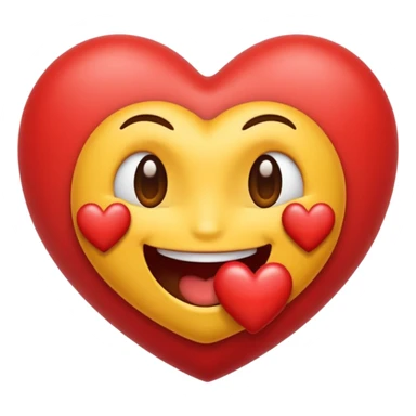 creame un emoji de una carita titando un beso de corazon hacia adelante sticker