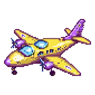 purple airplane sticker